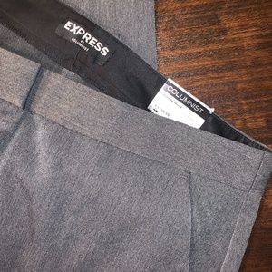 NWT. EXPRESS Columnist Barely Boot, Mid Rise. 10L Gray